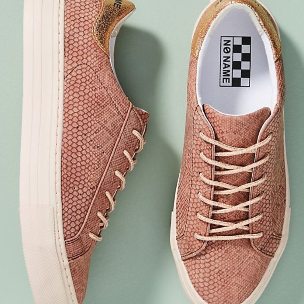 Anthro Pink Textured Sneakers in Size 7 Never Worn